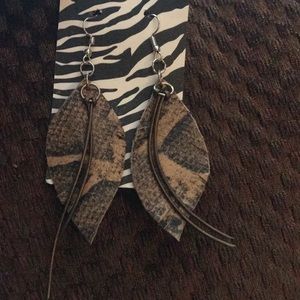 Custom leather earrings